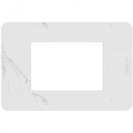 Placca Aluminium Bticino Matix Go JA4803EA, 3 Moduli, Tecnopolimero, MADE IN ITALY