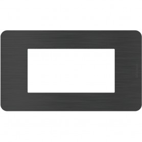 Placca Carrara Bticino Matix Go JA4804EM, 4 Moduli, Tecnopolimero, MADE IN ITALY
