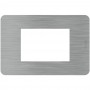 Placca Black Nickel Bticino Matix Go JA4803EN, 3 Moduli, Tecnopolimero, MADE IN ITALY