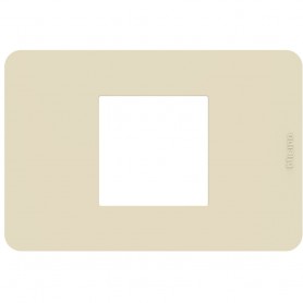 Placca Avorio Bticino Matix Go JA4819TI, 2 Moduli Centrati, Tecnopolimero, MADE IN ITALY