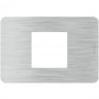 Placca Aluminium Bticino Matix Go JA4819EA, 2 Moduli Centrati, Tecnopolimero, MADE IN ITALY