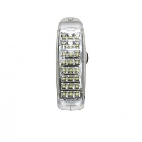 FAEG FG24728 Lampada emergenza portatile Ricaricabile, Autonomia 9 ore, 24 LED, IP40, 2 Luminosità