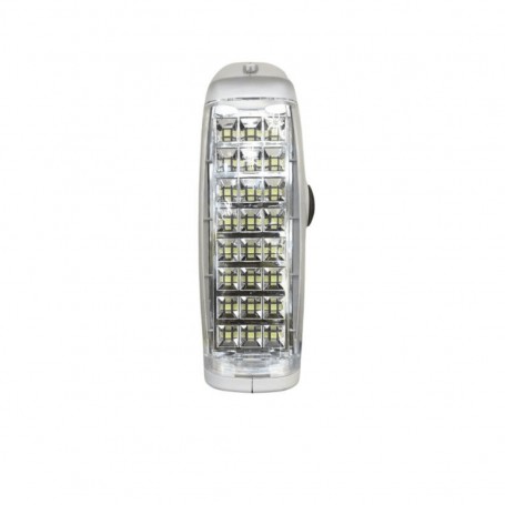 FAEG FG24728 Lampada emergenza portatile Ricaricabile, Autonomia 9 ore, 24 LED, IP40, 2 Luminosità