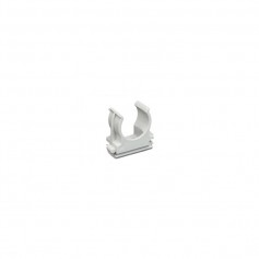 FAEG FG16043 Clips Scatto per fissaggio Tubo Diametro 25 mm, Foro per tassello, Grigio, Confezione 100 pezzi