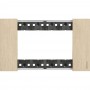 Bticino Living Now KA4804ZW Placca Oro 4 Moduli, Realizzata in Zama, MADE IN ITALY