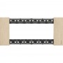 Bticino Living Now KA4806ZW Placca Oro 6 Moduli, Realizzata in Zama, MADE IN ITALY