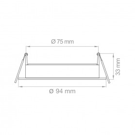 Lampo Lighting DIKOR230GCR Faretto da incasso Orientabile, Cromo Lucido, 1 GU10, Struttura in alluminio, Diametro Foro 80 mm