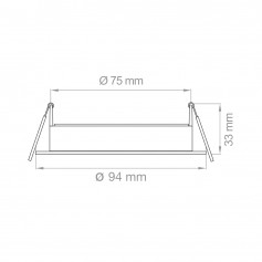 Lampo Lighting DIKOR230GCR Faretto da incasso Orientabile, Cromo Lucido, 1 GU10, Struttura in alluminio, Diametro Foro 80 mm