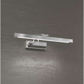 TopLight Flexa 1149/AP C-CR Lampada da parete Inclinabile per specchi e quadri, 8W LED, Luce calda, Cromo lucido, 40 cm