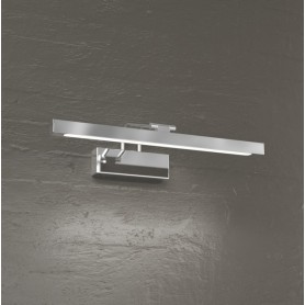 TopLight Flexa 1149/AP C-CR Lampada da parete Inclinabile per specchi e quadri, 8W LED, Luce calda, Cromo lucido, 40 cm
