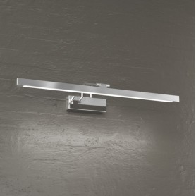 TopLight Flexa 1149/AG C-CR Lampada da parete Inclinabile per specchi e quadri, 12W LED, Luce calda, Cromo lucido, 60 cm