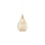 Top Light Drop 2.0 1193BI/SG-AM Sospensione Goccia Ambra, 1 E27, Rosone Bianco, Diametro 26 cm