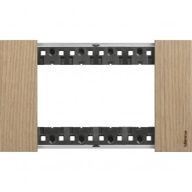 Bticino Living Now KA4804LM Placca Rovere 4 Moduli, Realizzata in Legno, MADE IN ITALY