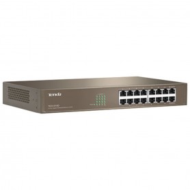 Tenda TEG1016 Switch 16 Porte LAN 2000 Mbps, Protezione fulmini su porte ed alimentatore, Struttura in acciaio temperato