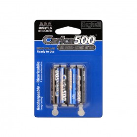 Beghelli 8852 Batterie ricaricabili Mini Stilo AAA 800 mAh 1,2V, Confezione da 4 pezzi, Pronte all'uso