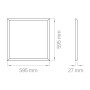 Lampo PABKFL60MC Pannello LED 40W Incasso 60x60 cm, Luce Calda-naturale-fredda, 4200 Lumen, Bianco, IP20