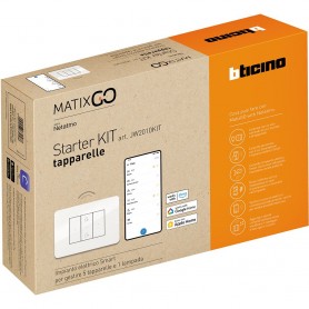 Starter Kit Bticino Matix Go JW2010KIT, Bianco, Per gestire tapparelle, Connesso, MADE IN ITALY