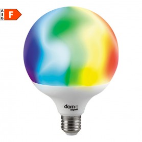 Beghelli Dome 60015 Lampadina Wi-Fi RGB Globo 14W Smart con App, 16 Milioni di colori, Luce calda-bianca, Comandabile da remoto
