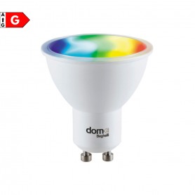 Beghelli Dome 60016 Lampadina Wi-Fi RGB Faretto 5W con App, 16 Milioni di colori, Luce calda-bianca, Comandabile da remoto