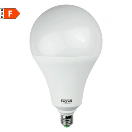 Beghelli 56862 Lampada LED E27 30W Luce fredda, 2500 Lumen, Resa 200W, 6500K, Goccia, Apertura luce 200 Gradi