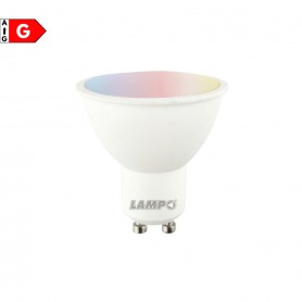 Lampadina LED RGB Dimmerabile 16 colori con telecomando GU10 6W Lampo Lighting, Funzione dissolvenza e cambio colore, 180 Lumen