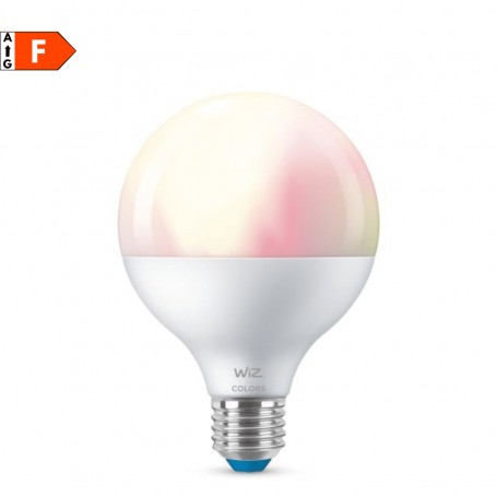 Philips Signify Wiz Connected Lampadina WiFi Smart E27 11W RGB Globo 16 Milioni di colori e Luce Calda-Bianca, 1055 Lumen, App
