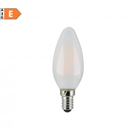 Lampo FLOLE14SOBC Lampada LED 6W E14, Luce Calda, Resa 40W, 800 Lumen, Oliva, 3000K, Luce a 300 Gradi