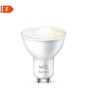  Philips Signify Wiz Connected Lampadina WiFi Smart GU10 5W Luce Calda-Bianca, 345 Lumen, App o Controllo Vocale, Dimmerabile