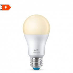 Philips Signify Wiz Connected Lampadina WiFi Smart E27 8W,Luce Calda, 806 Lumen, App o Controllo Vocale, 2700K, Dimmerabile