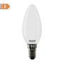 Beghelli 56531 Lampada LED Tutto Vetro 4W E14 Luce fredda, Resa 40W, 470 Lumen, 6500K, Oliva