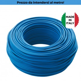 Cavo Unipolare FS17 2.5 mm2 Blu, 450/750V, MADE IN ITALY, Flessibile, Roda Cavi
