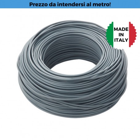 Cavo Unipolare FS17 1.5 mm2 Grigio, 450/750V, MADE IN ITALY, Flessibile, Roda Cavi