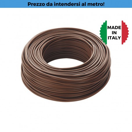 Cavo Unipolare FS17 1.5 mm2 Marrone, 450/750V, MADE IN ITALY, Flessibile, Roda Cavi