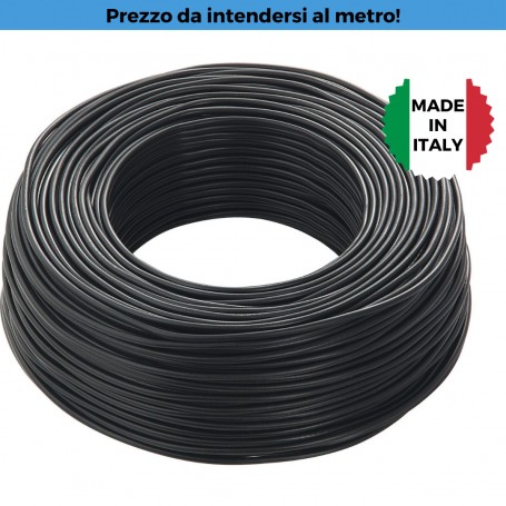 Cavo Unipolare FS17 4 mm2 Nero, 450/750V, MADE IN ITALY, Flessibile, Roda Cavi