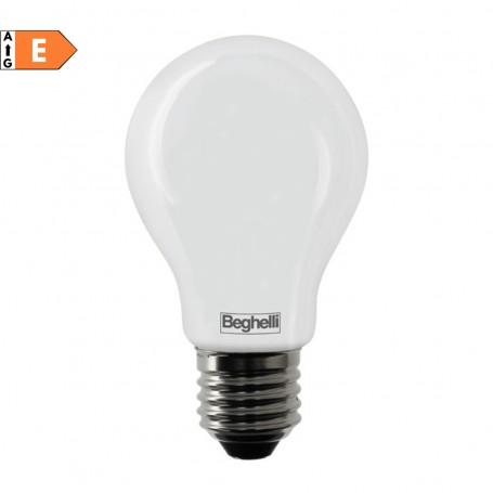 Beghelli 56528 Lampada LED Tutto Vetro 12W E27 Luce fredda, Resa 100W, 1520 Lumen, 6500K, Goccia