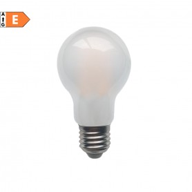 Lampo FL60E27SOBN Lampada LED 8W E27, Luce Naturale, Resa 75W, 1100 Lumen, 4000K, Goccia, Luce a 300 Gradi, Semiopache