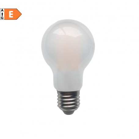 Lampo FL60E27SOBN Lampada LED 8W E27, Luce Naturale, 4000K, Resa 75W, 1100 Lumen, Goccia, Luce a 300 Gradi, Semiopache