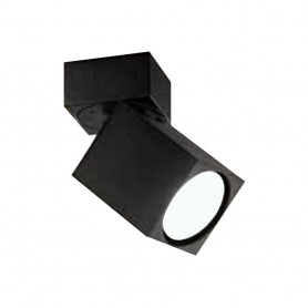 Perenz Connect 8168N Spot Cubo Nero Orientabile, 1 GU10, IP20, Struttura in alluminio