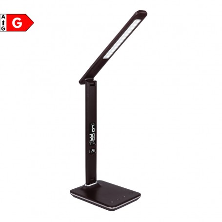 Lampada da scrivania Marrone LED Orientabile con display Globo Lighting Tanna 58378B, 7W, 3 colori di luce, 278 Lumen