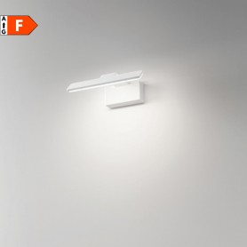 Applique LED Bianco in alluminio con luce indiretta IsyLuce 917P, Sistema LED Integrato 6W, Luce calda, 540 Lumen: Coppolav.it