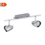 Plafoniera Eglo Corbera 93673 con 2 Spot orientabili, Struttura in metallo Cromo lucido, 2 GU10, IP20, Moderna