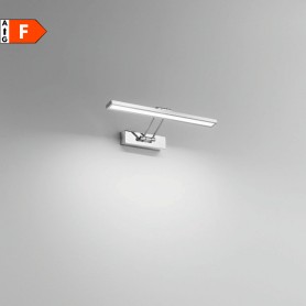 Isyluce 938 Lampada per specchi e quadri, Cromo lucido, Doppio snodo, 8W LED Integrati, Luce calda