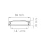 Lampo PRKITSP Profilo Alluminio Pieghevole per strisce LED, Schermo opalino, 2 metri, Accessori per montaggio