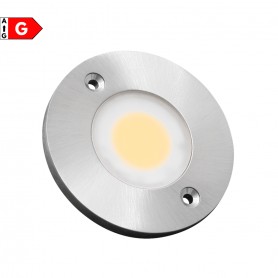 Lampo RDLEDINBC Faretto Sottile da superficie 12V 3W LED, Luce calda, Spesso 5 mm, 230 Lumen, IP44