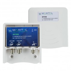 Maxital SF2B Partitore da palo Induttivo 2 Uscite, 5-2400 MHz, Terrestre e satellitare, Attenuazione 4,5 dB