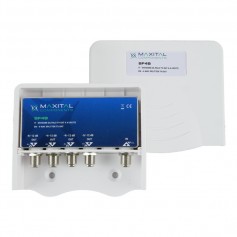 Maxital SF4B Partitore da palo Induttivo 4 Uscite, 5-2400 MHz, Terrestre e satellitare, Attenuazione 9 dB