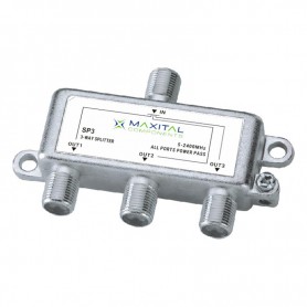 Maxital SP2 Partitore Induttivo 2 Uscite, 5-2400 MHz, Da Interno, Terrestre e satellitare, Schermatura classe A