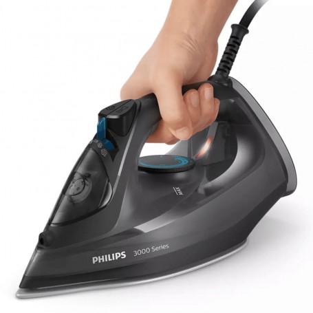 Philips DST3041/80 Ferro da stiro, Piastra in ceramica, 2600W, Sistema Calc-clean, Colpo Vapore 200g, Nero