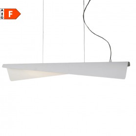 Cattaneo Kami 891/90S Sospensione Bianca, LED 2x15W, Luce calda, Dimmerabile, MADE IN ITALY