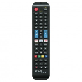 Telecomando Samsung Universale Smart TV Bravo Original 1, Pronto all'uso, Già programmato, Batterie AAA, Nero